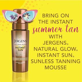 img 2 attached to 🌞 Jergens Natural Glow Instant Self Tanner Mousse - Sunless Tanning, Light Bronze Tan, 6 Ounce (2 Pack) - Achieve a Flawless and Natural-looking Tan