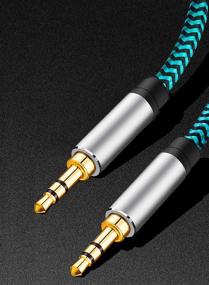 img 2 attached to Hftywy 25ft Aux Cable: 3.5mm Male to Male Stereo Audio Cord for Car/Home Stereos, Speakers, iPhone, iPod, iPad, Headphones - Nylon Braided
