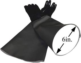 img 1 attached to 🧤 TUFF-Blast 6x24 Sandblasting Neoprene Gloves, USA-Made - For Sandblaster and Sand Blast Cabinet