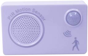 img 4 attached to Wireless PIR Motion Sensor Voice Player Doorbell with Phone Downloadable Sounds, Battery Included - Neutral Sound Speaker Welcome Alarm-Alert System