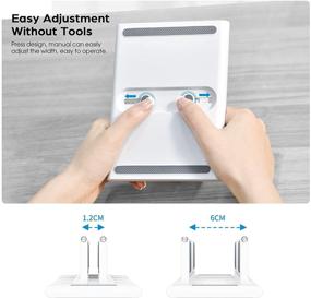 img 3 attached to Adjustable Vertical Laptop Stand Organizer - Xuenair MacBook Holder Dock, Compatible with MacBook, Phone, iPad, Surface, Samsung, HP, and Gaming Laptops - A-White