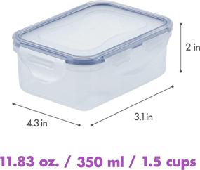 img 3 attached to LOCK & LOCK - HPL806S6 Clear Easy Essentials Food Storage 🔒 Container Set, 6 Piece - Food Storage Bin Set for Optimal Organization