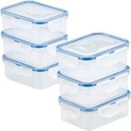 lock & lock - hpl806s6 clear easy essentials food storage 🔒 container set, 6 piece - food storage bin set for optimal organization логотип