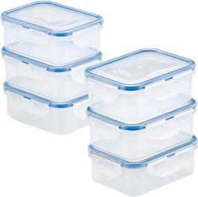 img 4 attached to LOCK & LOCK - HPL806S6 Clear Easy Essentials Food Storage 🔒 Container Set, 6 Piece - Food Storage Bin Set for Optimal Organization