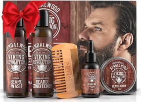 img 4 attached to 🧔 Ultimate Beard Care Conditioner Kit for Men - Softening, Smoothing, and Soothing Beard Itch - Complete with Beard Wash, Conditioner, Oil, Balm, and Comb - Sandalwood Scent