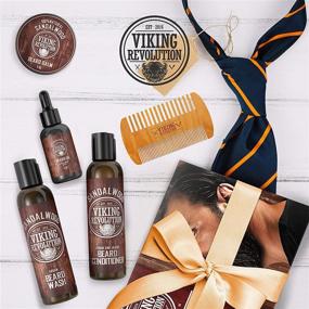 img 1 attached to 🧔 Ultimate Beard Care Conditioner Kit for Men - Softening, Smoothing, and Soothing Beard Itch - Complete with Beard Wash, Conditioner, Oil, Balm, and Comb - Sandalwood Scent