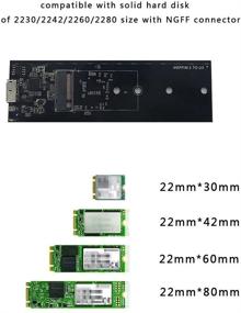 img 2 attached to Portable M.2 NGFF SATA SSD to USB 3.0 External Reader Converter Adapter Enclosure with UASP - Key B/Key B+M (M.2 SATA SSD to USB 3.0 Black)
