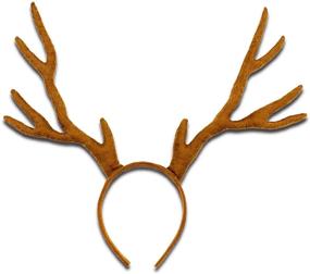 img 4 attached to 🦌 Stylish Reindeer Antlers Headband for Adults - Deer Antlers Headband