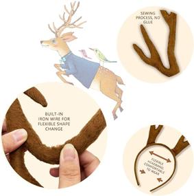 img 2 attached to 🦌 Stylish Reindeer Antlers Headband for Adults - Deer Antlers Headband