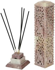 img 3 attached to Handmade Marble Soapstone Incense Stick Burner, Candle Stick Holder, Tea Light Burner - Elephant Carving for Gifting. Decorative Home and Kitchen Decor (3 x 3 x 11 Inches) - Carry Me