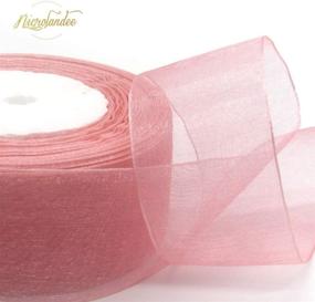 img 1 attached to 🎀 3 Rolls of NICROLANDEE Sheer Chiffon Ribbon - 1.5Inch×49 Yards, Dusty Rose Fade Ribbon for Gift Wrapping, Wedding Decor, Birthday Bows, Bouquets, and Wreath Embellishments