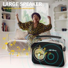 img 2 attached to 📻 Byron Statics Portable Radio: Vintage Retro AM FM Radio with Built-In Speakers for Best Reception and Longest Lasting Performance – Power Plug or 1.5V AA Battery (Black)