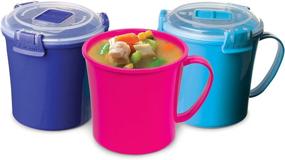 img 3 attached to Sistema Set 3 Soup Mugs - Convenient and Stylish Soup Mug Set