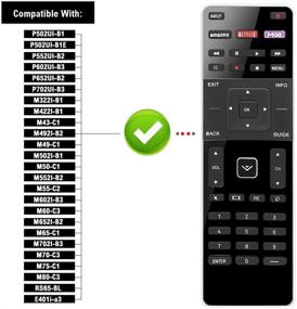 img 3 attached to Gvirtue XRT500 Клавиатура с пультом дистанционного управления QWERTY для интернет-телевизора VIZIO Smart APP 2015 2016 M43-C1 M49-C1 M50-C1 M55-C2 M60-C3 M65-C1 M70-C3 M75-C1 M80-C3 M322I-B1 M422I-B1 M492I-B2 M502I-B1 M552I-B2.