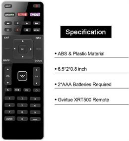 img 1 attached to Gvirtue XRT500 Клавиатура с пультом дистанционного управления QWERTY для интернет-телевизора VIZIO Smart APP 2015 2016 M43-C1 M49-C1 M50-C1 M55-C2 M60-C3 M65-C1 M70-C3 M75-C1 M80-C3 M322I-B1 M422I-B1 M492I-B2 M502I-B1 M552I-B2.