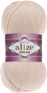 🧶 alize cotton gold yarn: 55% cotton 45% acrylic, 1 skein, 100g, 360yds (382-nude) logo