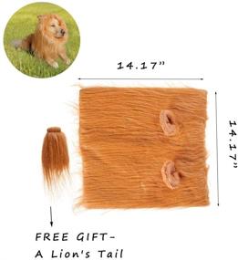 img 3 attached to 🦁 CHICHIC Dog Lion Mane: Realistic & Adjustable Halloween Wig Costume for Medium to Large Dogs - Ears and Tail for Holiday Photoshoots!