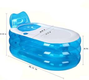 img 1 attached to 🛁 57x31x26 Inches Portable Folding Inflatable Bathtub - Blowup Adult Spa Pool for Adult Senior Shower - Suitable for Home Spa or Inflatable Pool Bathroom SPA.