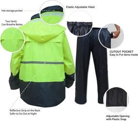 img 2 attached to 🧥 Waterproof Lightweight Rainwear Jacket in Orange: Essential Occupational Health & Safety Gear