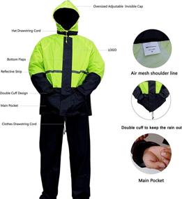 img 1 attached to 🧥 Waterproof Lightweight Rainwear Jacket in Orange: Essential Occupational Health & Safety Gear