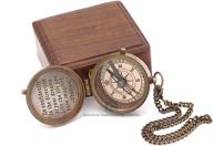 engraved antique nautical compass with scripture quote - ideal baptism gifts for loved ones, son, father, partner, spouse, fiancé - magnetic directional compass in leather or wooden case логотип