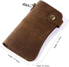 img 1 attached to Vintage Leather Wallets for Men – Truckers' Stylish Accessories