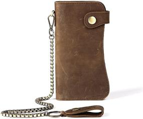 img 4 attached to Vintage Leather Wallets for Men – Truckers' Stylish Accessories
