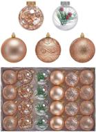 🎄 set of 24 wbhome 2.36''/60mm champagne gold shatterproof christmas ball ornaments - tree decoration set with hooks included логотип