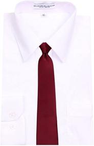 img 1 attached to 👔 Solid Red Necktie for Boys - B ADF 24 - Boys' Accessory for Neckties