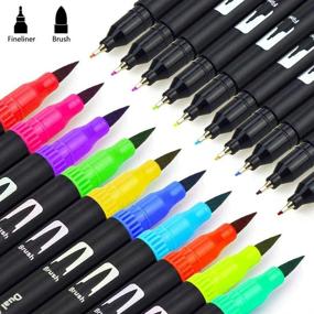 img 3 attached to 🖌️ 24-Piece Artist Watercolor Real Brush Pens: High-Quality Art Supplies for Journaling, Drawing, and Calligraphy