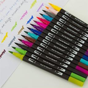 img 1 attached to 🖌️ 24-Piece Artist Watercolor Real Brush Pens: High-Quality Art Supplies for Journaling, Drawing, and Calligraphy