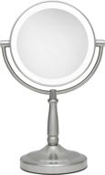 💄 zadro satin nickel dual-sided vanity mirror with 10x/1x magnification logo
