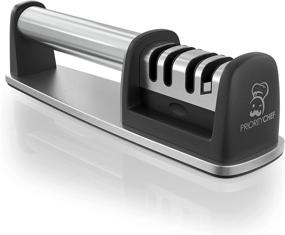 img 4 attached to 🔪 PriorityChef Premium Kitchen Knife Sharpener: Expertly Sharpen Steel, Ceramic Knives, and Scissors with Diamond Rods – Manual Knife Sharpeners with Safety Glove Included