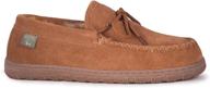 🐏 chestnut men's sheepskin moccasins by rjs fuzzies - loafers & slip-ons logo