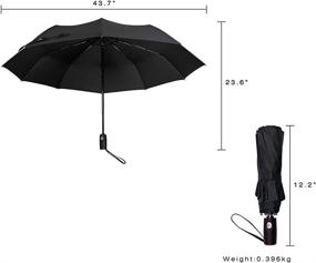 img 1 attached to Umbrella Windproof Repellent Reinforced Fiberglass Automatic