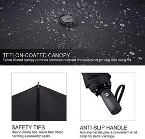 img 3 attached to Umbrella Windproof Repellent Reinforced Fiberglass Automatic