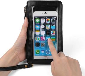 img 2 attached to Universal Leather Crossbody Holder IPhone