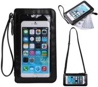 universal leather crossbody holder iphone logo