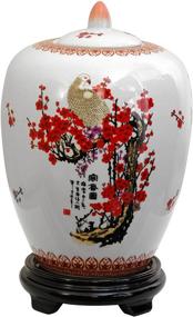 img 1 attached to Oriental Furniture Cherry Blossom Porcelain Home Decor for Vases