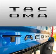miloder tacoma safety tailgate letters - adhesive backing insert letters for auto - compatible with tacoma 2016-2022 - 3d raised rear emblem decals - seccotine (3d-gloss black) logo