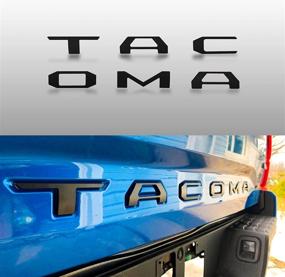 img 1 attached to Miloder Tacoma Safety Tailgate Letters - Adhesive Backing Insert Letters for Auto - Compatible with Tacoma 2016-2022 - 3D Raised Rear Emblem Decals - Seccotine (3D-Gloss Black)