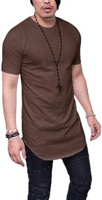 img 2 attached to LIWEIKE Hipster Sleeve Men's Clothing: Extended Solid Sleeve Option for T-Shirts & Tanks