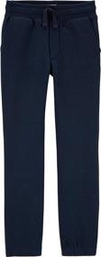 img 2 attached to 👖 OshKosh B'Gosh Boys' Classic Fit Logo Fleece Pants: Comfy & Stylish Bottoms for Boys