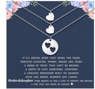 mom daughter necklace set: matching cutout heart sliver necklaces for 2/3 - perfect mommy and me jewelry set logo