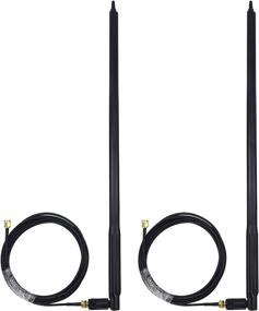 img 4 attached to 📶 Enhanced WiFi Router Antenna Set: Kaunosta High Gain 22dbi Universal Omni-Directional Antenna (2pcs) with 10ft RP-SMA Male to Female Extension Cable (2pcs) - Ideal for Wireless Network Router, PCI/PCIe Card, USB Adapter, IP Camera…