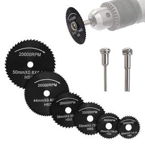 img 4 attached to 🔪 Weikeisa Mini Circular Saw Blade Set - High-Speed Steel Blades for Dremel Fordom Cutting Rotary Tools - Ideal for Wood, Plastic, Soft Metal - Includes 6 Cutting Blades with 1/8" and 1/4" Spindle