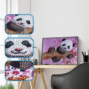 img 1 attached to 5D DIY Diamond Painting Kit- Cute Panda Design- Full Special Shaped Drill Embroidery- 8X10 inches- Cross Stitch Supply- Painting with Diamonds Craft for Home Decor- Suitable for Adults or Kids