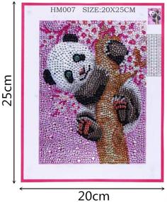 img 2 attached to 5D DIY Diamond Painting Kit- Cute Panda Design- Full Special Shaped Drill Embroidery- 8X10 inches- Cross Stitch Supply- Painting with Diamonds Craft for Home Decor- Suitable for Adults or Kids