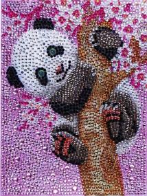 img 4 attached to 5D DIY Diamond Painting Kit- Cute Panda Design- Full Special Shaped Drill Embroidery- 8X10 inches- Cross Stitch Supply- Painting with Diamonds Craft for Home Decor- Suitable for Adults or Kids