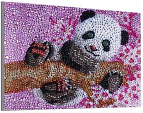 img 3 attached to 5D DIY Diamond Painting Kit- Cute Panda Design- Full Special Shaped Drill Embroidery- 8X10 inches- Cross Stitch Supply- Painting with Diamonds Craft for Home Decor- Suitable for Adults or Kids